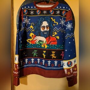 Men's Grateful Dead "Ugly Christmas Sweater" Polyester Jerry Garcia Size M/L